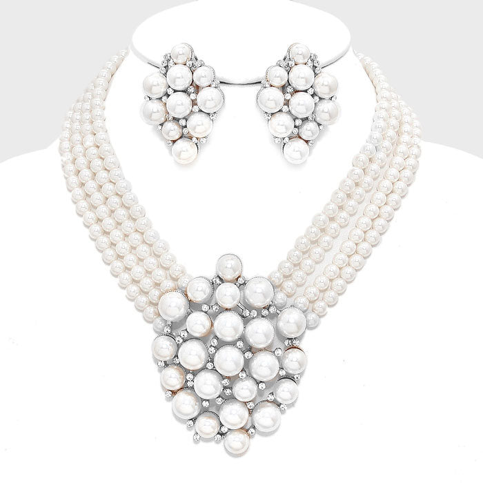 CRYSTAL PEARL BUBBLE NECKLACE
