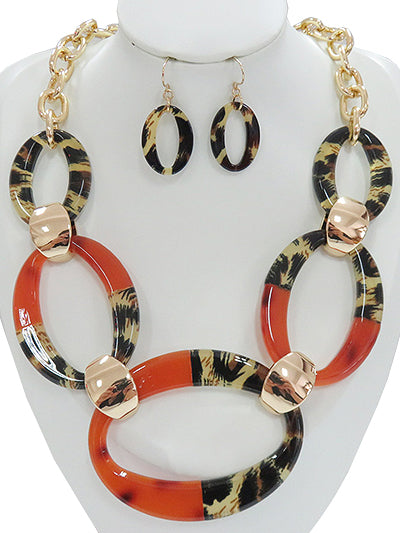 LEOPARD LINK NECKLACE SET