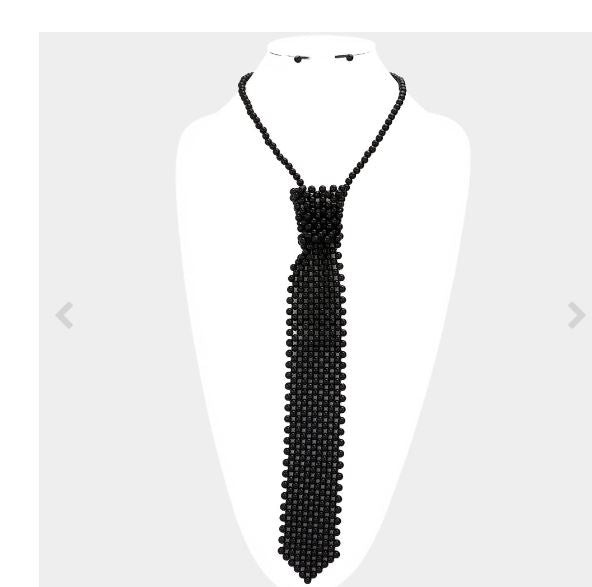 BLACK PEARL NECKTIE