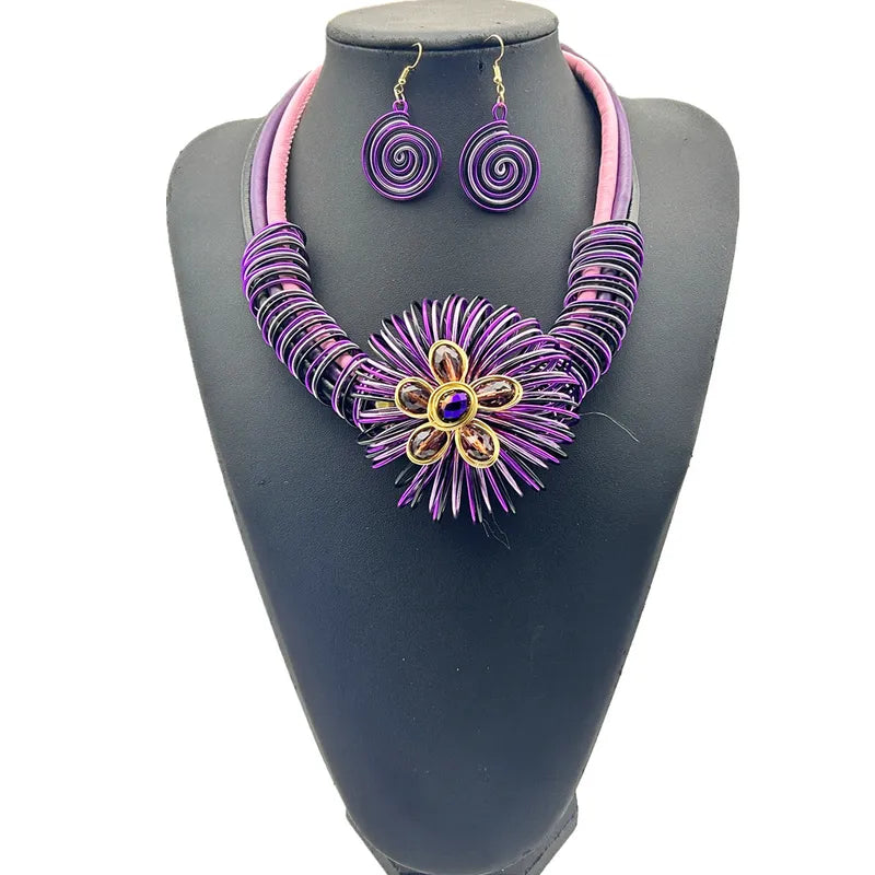 PINK, PURPLE METAL SWIRL COIL DESIGN