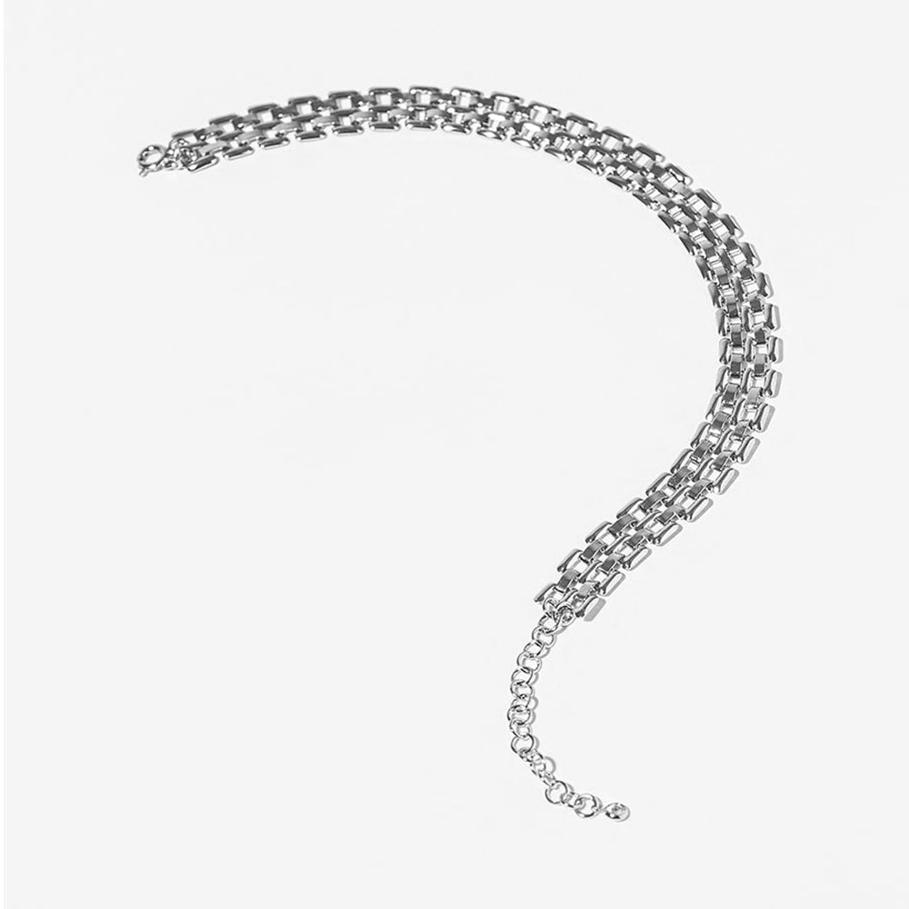 ANKLET WHITE GOLD BOX CHAIN