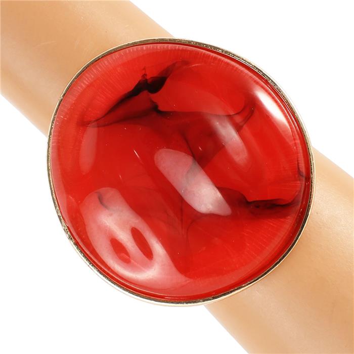Bracelet - Fashion Ball Cuff - Red