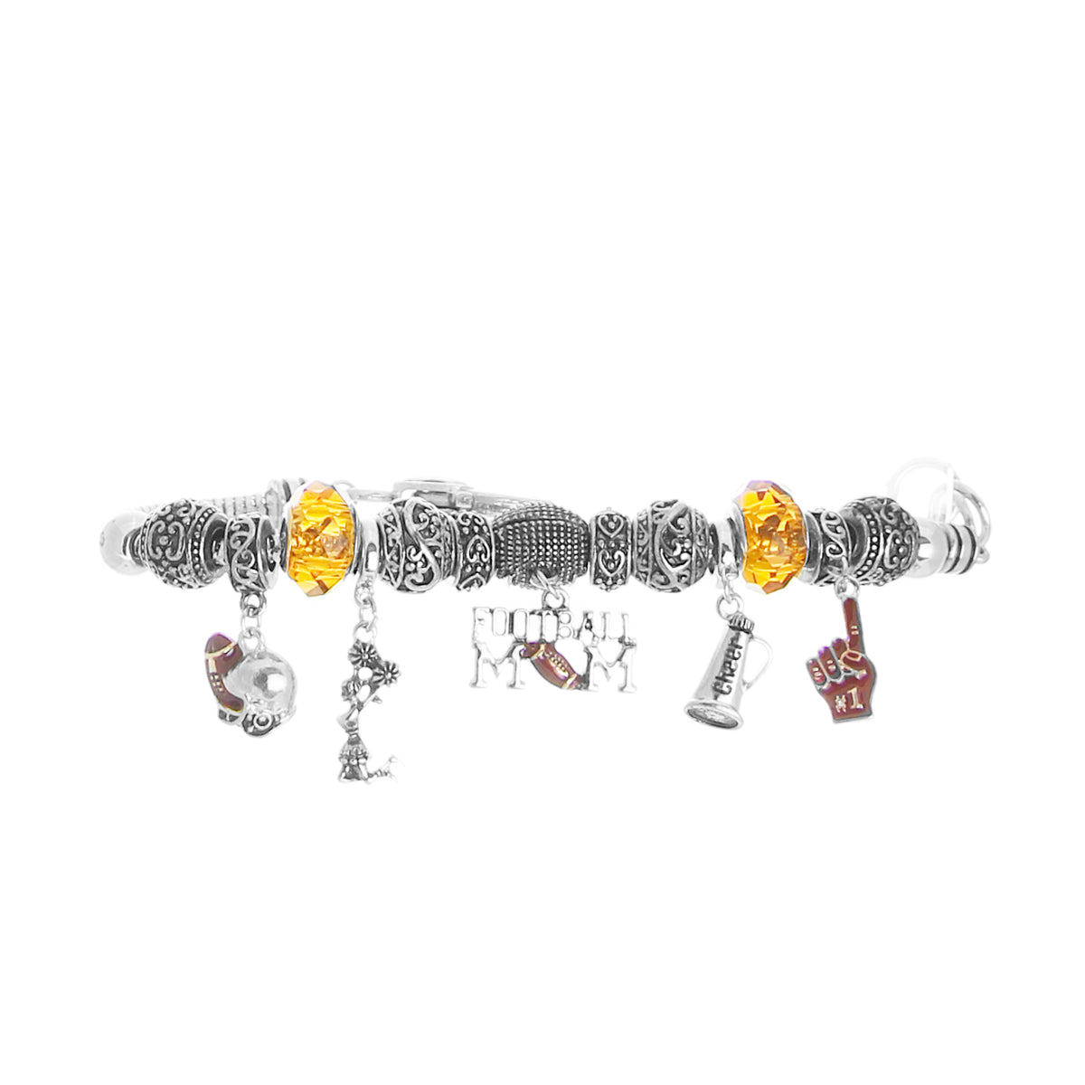 Bracelet - Football Mom Silver