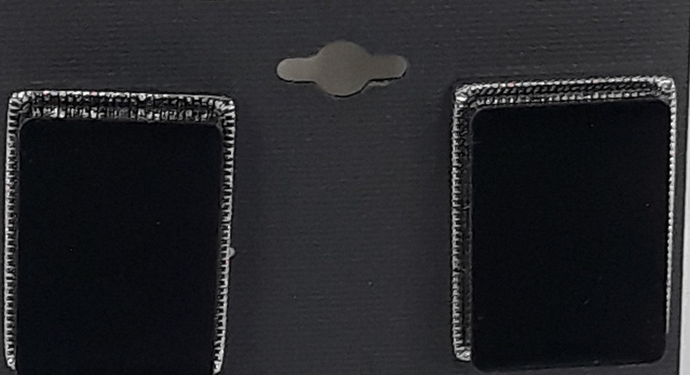 Earrings - Shout Out - Black& Silver