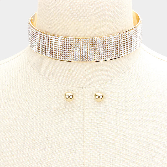 Necklace Set - Let's Party Choker - Gold