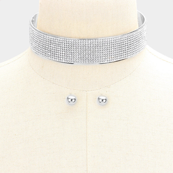 Necklace Set - Let's Party Choker - Silver