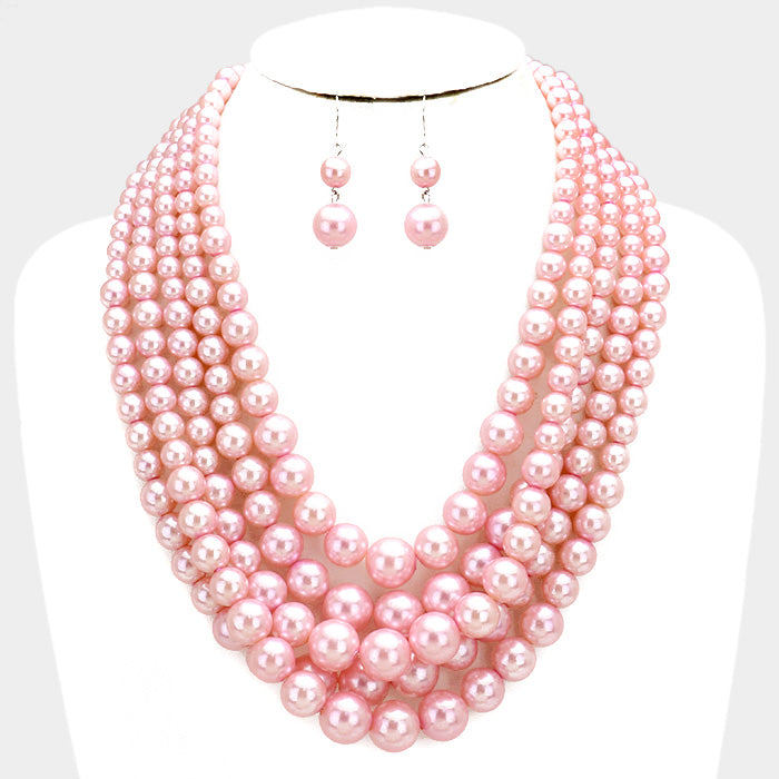 5ROW STRAND PEARL NECKLACE