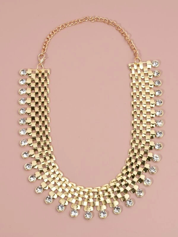 RHINESTONE DECOR NECKLACE