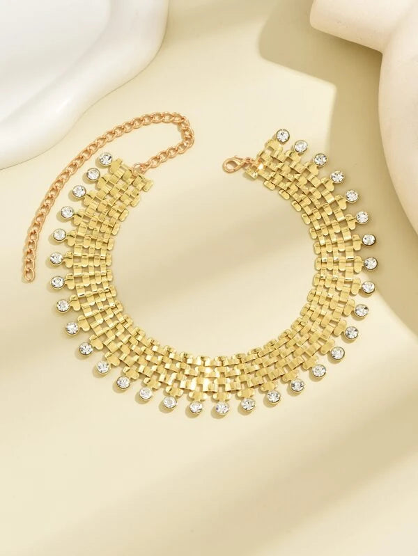 RHINESTONE DECOR NECKLACE