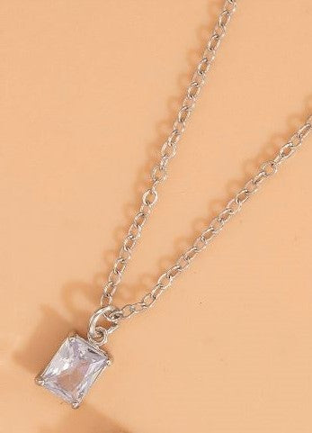 RHINESTONE CHARM NECKLACE