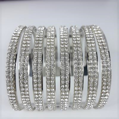 MULTI LAYERED PAVE METAL CUFF BRACELET