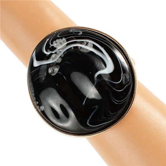 Bracelet - Fashion Ball Cuff - Black