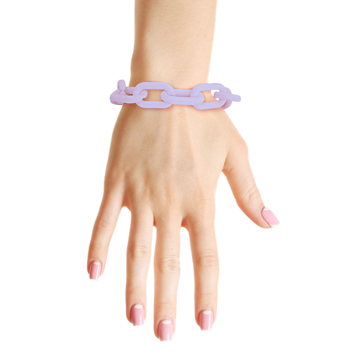 Bracelets - Lavender Rubber Coated Chain