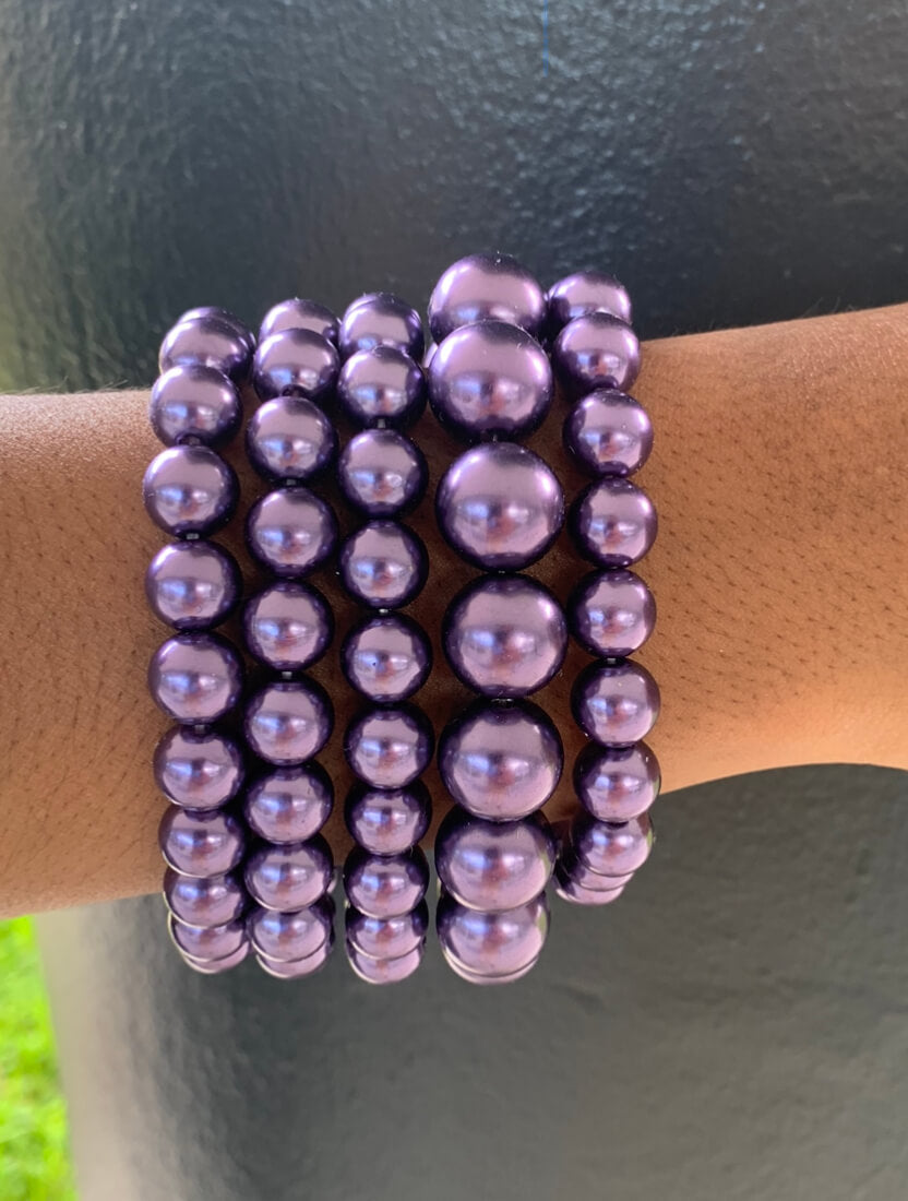 Bracelet - Purple Rain Pearls