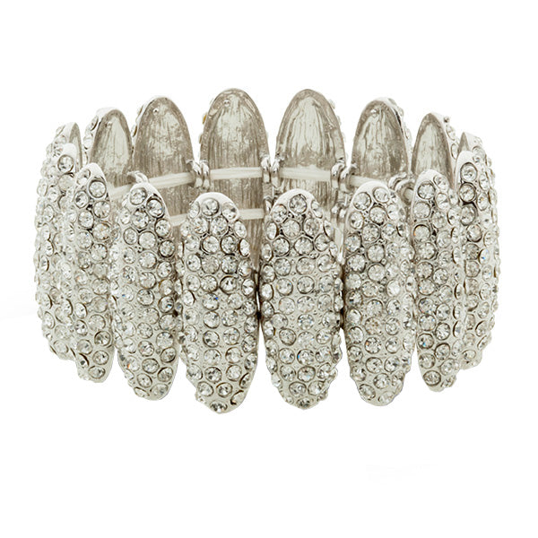 Bracelet - Oval It Is Stretch Bracelet - Silver