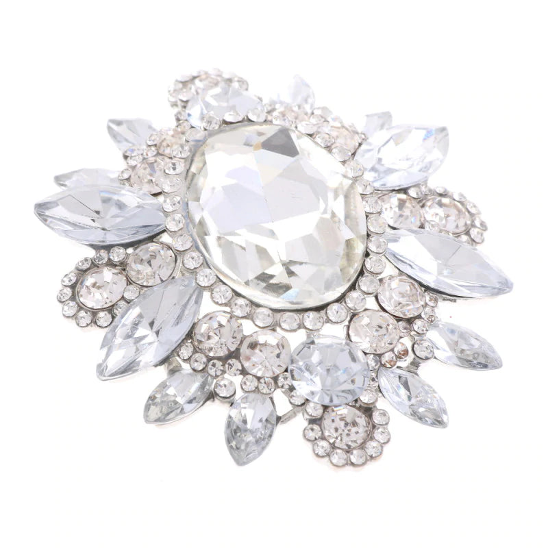 Brooch - Ice Silver Bling