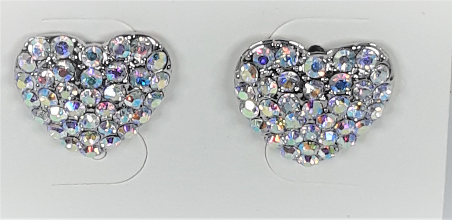 Earrings - Heart Shaped Brilliance AB Earrings