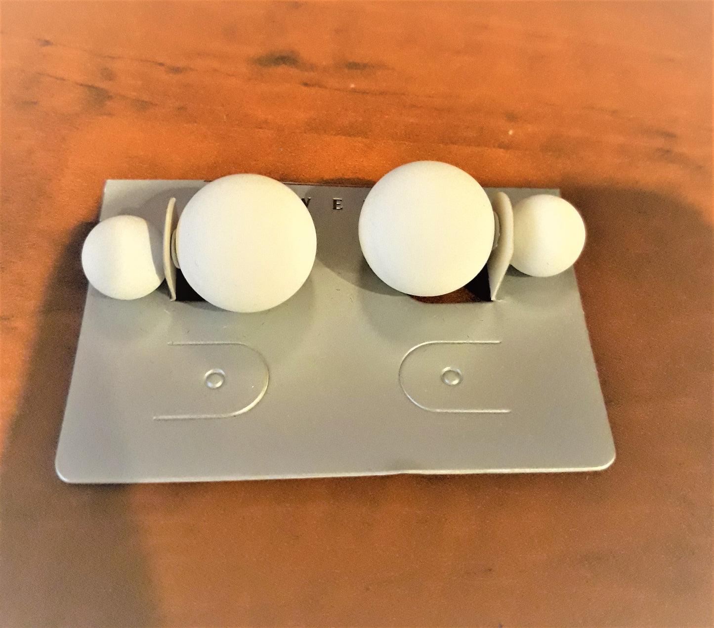 Earrings - Muff It Up - Matte White Coconut