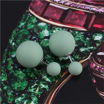 Earrings - Muff It Up - Matte Green