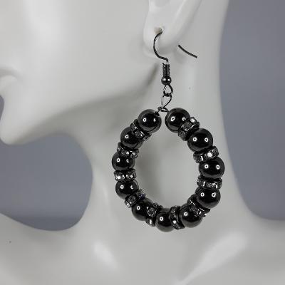 Earrings - Hematite & Bling