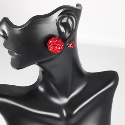 Earrings - Red Bling Muffs