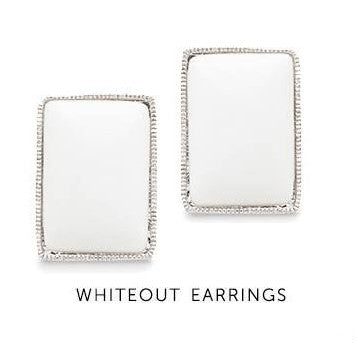 Earrings - Whiteout - White & Silver