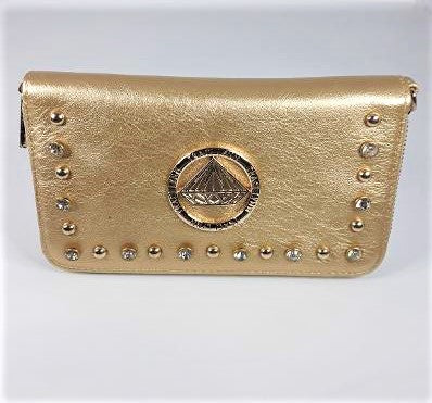 Handbag - Gold Bling & Stud Wallet