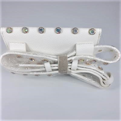 Handbag - Waist Style Fanny Pack - White AB