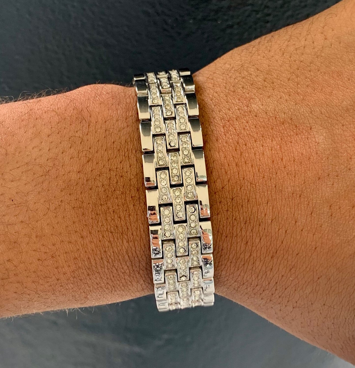 MEN RHINESTONE DECOR BRACELET