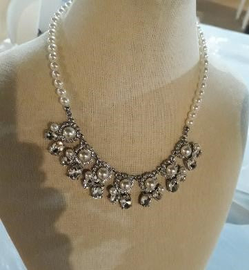 Necklace Set - Kiss the Bride Pearl & Silver Necklace