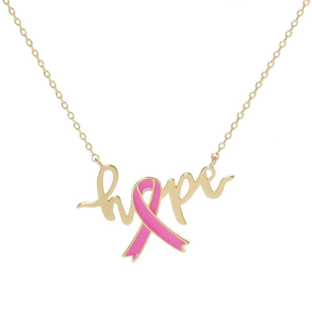 Necklace - Pink Hope - Gold