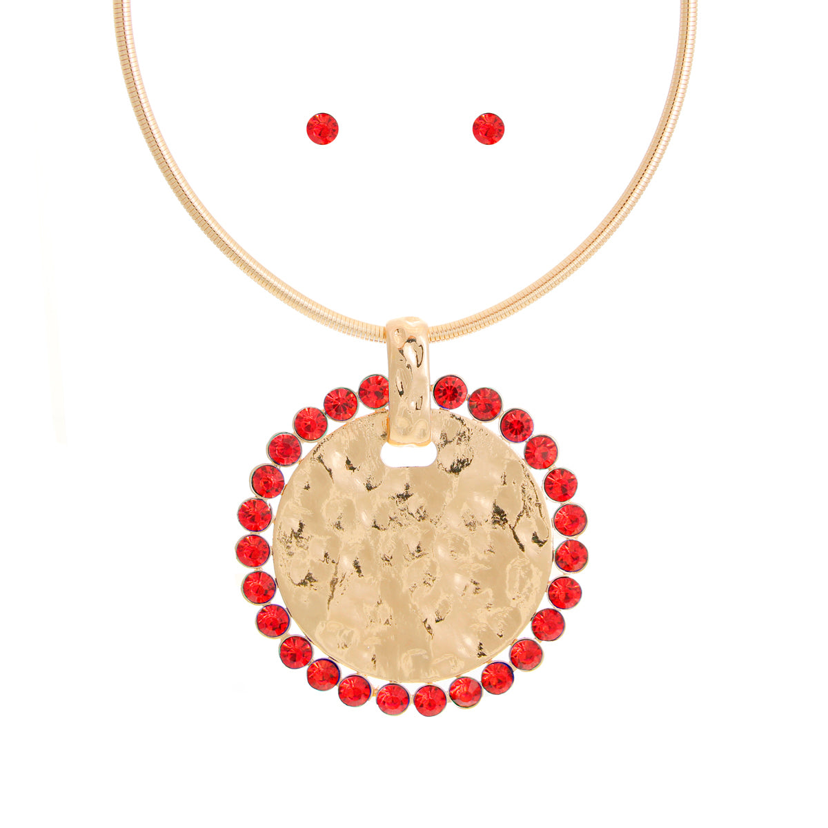 Necklace Set - Red Medallion