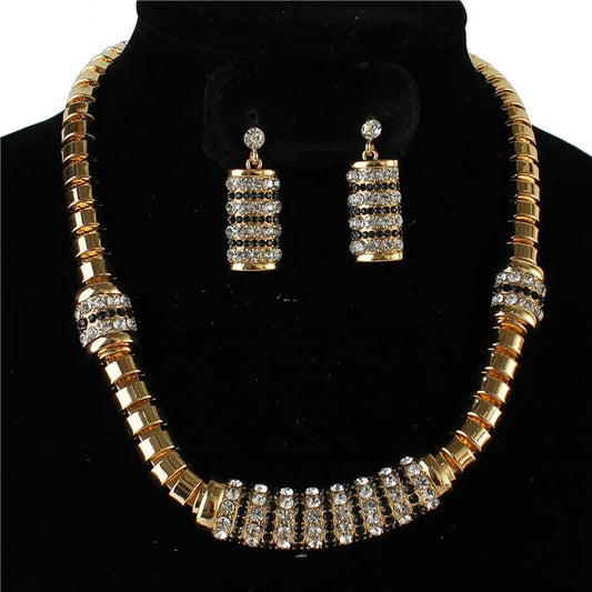 METAL RHINESTONE NECKLACE SET