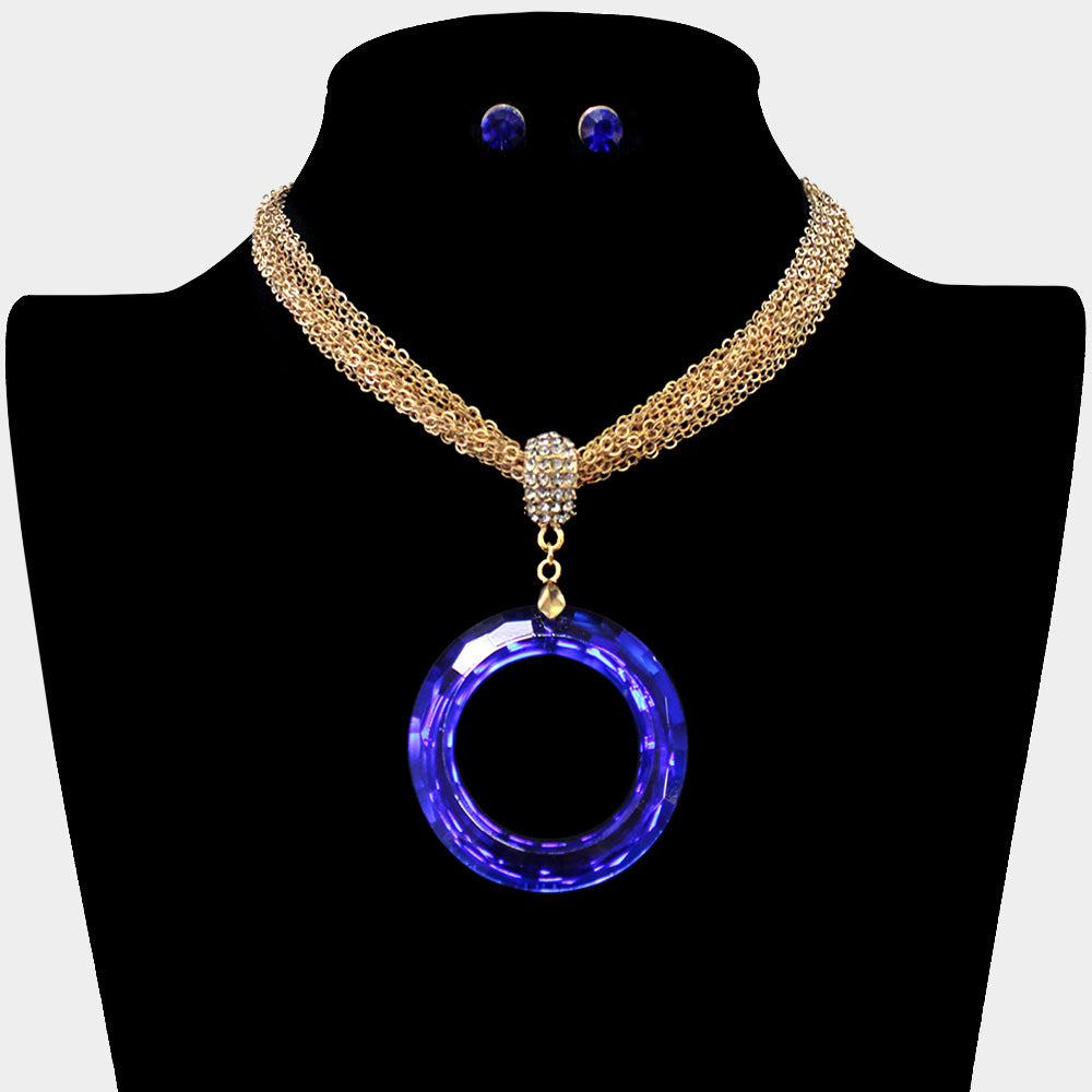 OPEN CIRCLE PENDANT NECKLACE