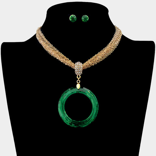 OPEN CIRCLE PENDANT NECKLACE