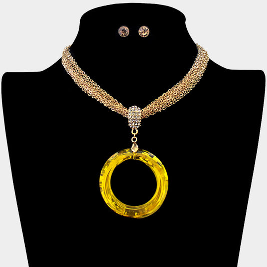 OPEN CIRCLE PENDANT NECKLACE