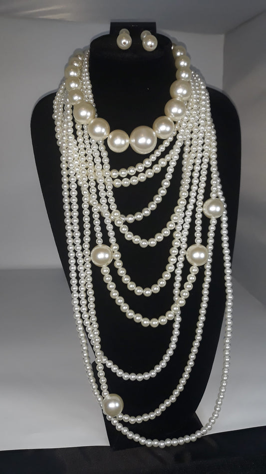 Necklace Set - Pearls In The Mix