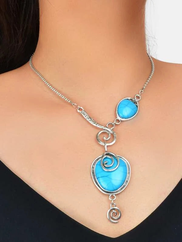 TURQUOISE PENDANT NECKLACE