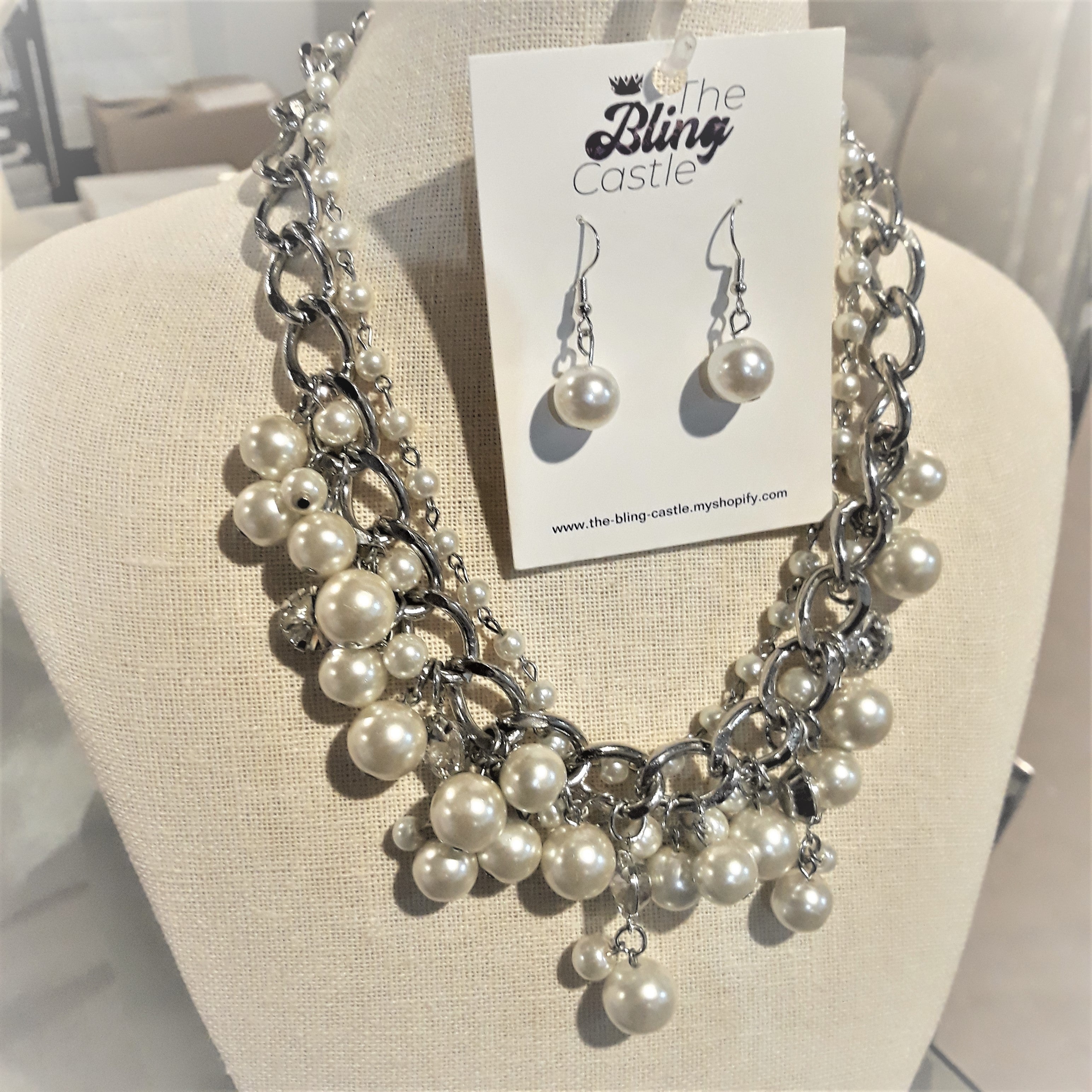 Necklace Set - Pearls & Chains – The Bling Castle