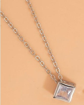 RHINESTONE CHARM NECKLACE