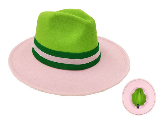 PINK, GREEN HAT