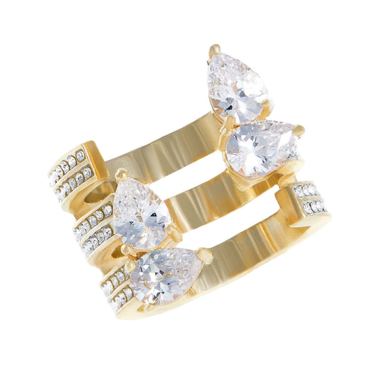 Ring - Gold Bing Open Front - Size 7