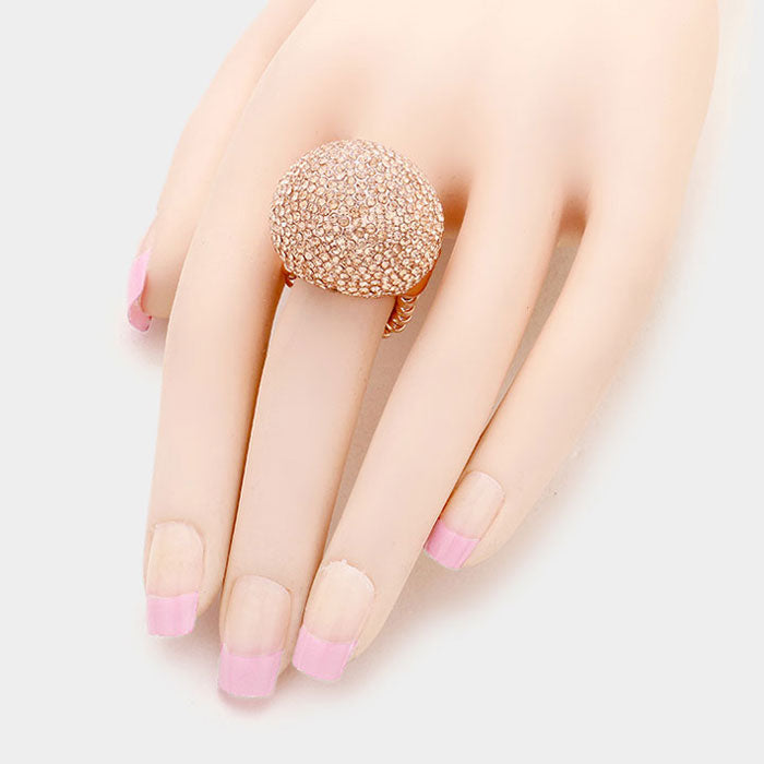 Ring - Snowball Rose Gold Stretch