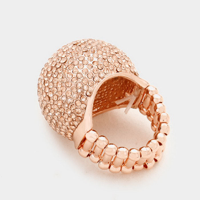 Ring - Snowball Rose Gold Stretch